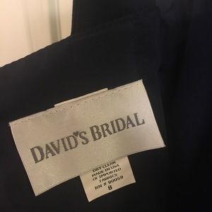 David’s Bridal Cotton Dress in Navy Blue